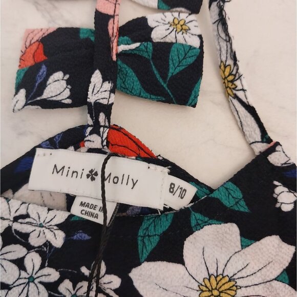 NWT Mini Molly Girls Floral Spaghetti Strap Camisole Shirt Sz 8/10 - Picture 5 of 9